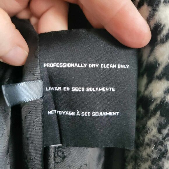 NWOT Women's Guess Wool Plaid Houndstooth Coat Size Small - Picture 13 of 14